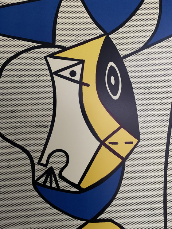 Image 1 of Roy Lichtenstein, lithographie couleur offset autorisée, haute qualité, édition limitée : "Woman With Hat 1963".