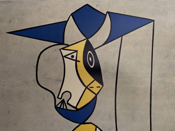 Image 1 of Roy Lichtenstein, lithographie couleur offset autorisée, haute qualité, édition limitée : "Woman With Hat 1963".