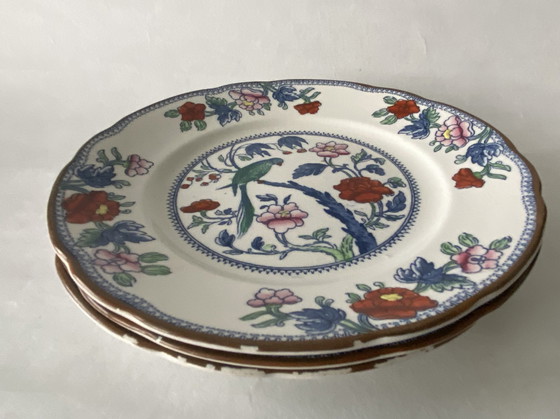 Image 1 of 3X Cabines Perroquet Porcelaine Antique