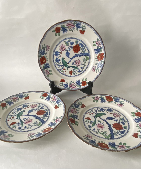 Image 1 of 3X Cabines Perroquet Porcelaine Antique