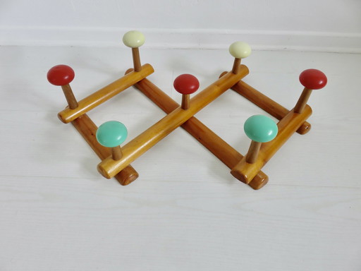 Porte Manteau Accordéon Boules Couleurs Années 60