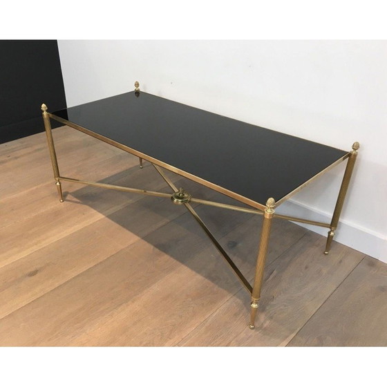 Image 1 of Table basse vintage en laiton par Maison Jansen, 1940