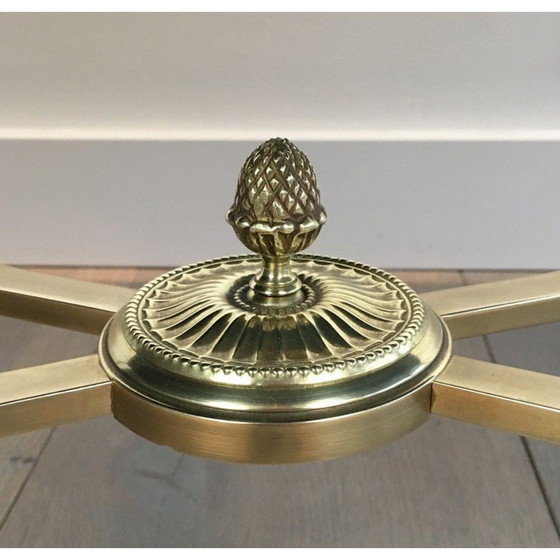 Image 1 of Table basse vintage en laiton par Maison Jansen, 1940