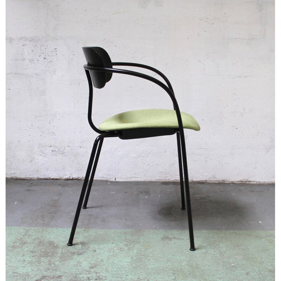 Image 1 of Chaises vintage Pavilion AV4 en métal teinté noir et bois par Anderss et Voll pour & Tradition