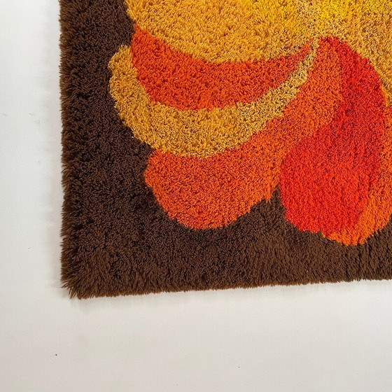 Image 1 of Tapis vintage à poils longs en laine multicolore, Allemagne, années 1970