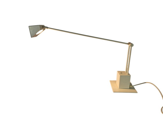 Image 1 of Hala Zeist - Lampe de bureau - Lampe télescopique - Blanc - Réglable - 80's