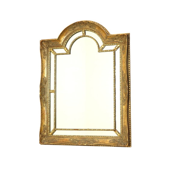 Image 1 of Miroir de style rococo à feuilles d'or Mid Century