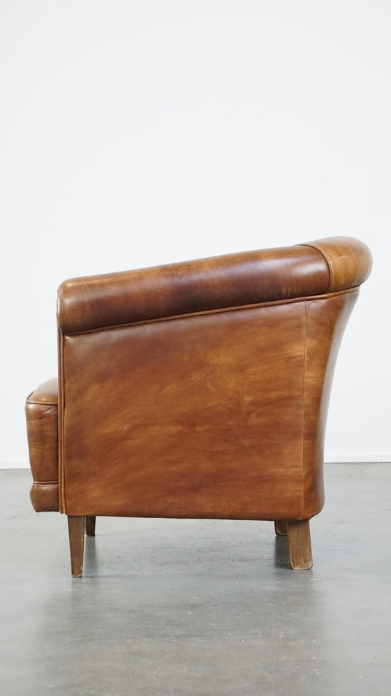 Image 1 of Fauteuil club en cuir de vachette