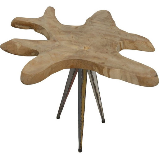 Table d'appoint "fleur" en teck, 1980