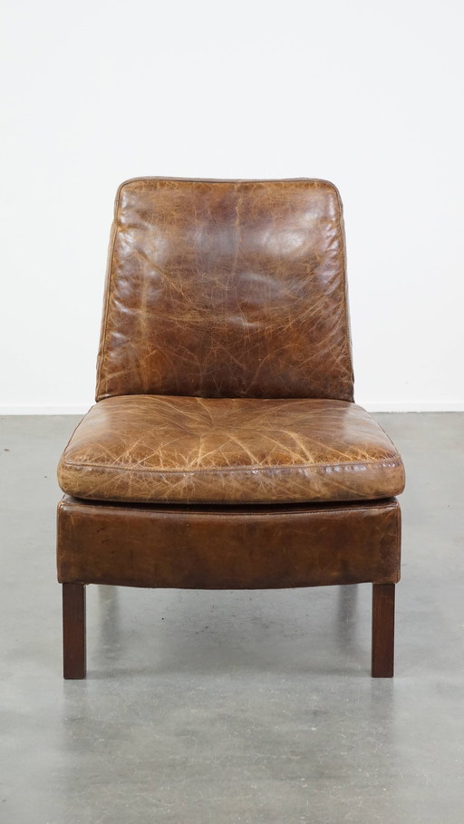 Fauteuil en cuir de bœuf