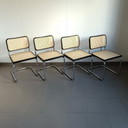 Ensemble de 4 chaises noires Vintage Cesca "Made In Italy"