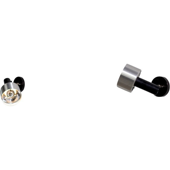 Image 1 of Paire d'appliques cylindriques vintage en métal et aluminium, 1970