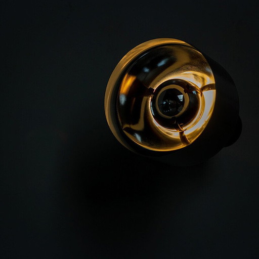 Paire d'appliques cylindriques vintage en métal et aluminium, 1970