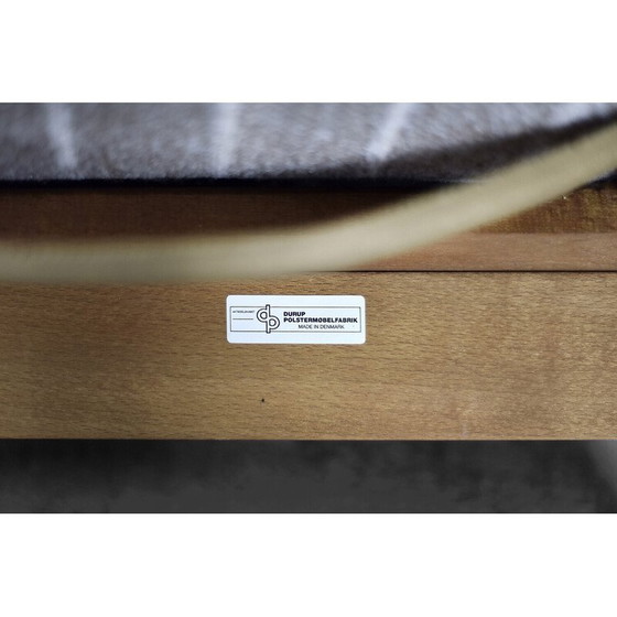 Image 1 of Fauteuil vintage danois en bois et tissu par Durup Polstermøbelfabrik, 1970