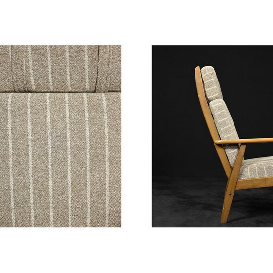 Image 1 of Fauteuil vintage danois en bois et tissu par Durup Polstermøbelfabrik, 1970