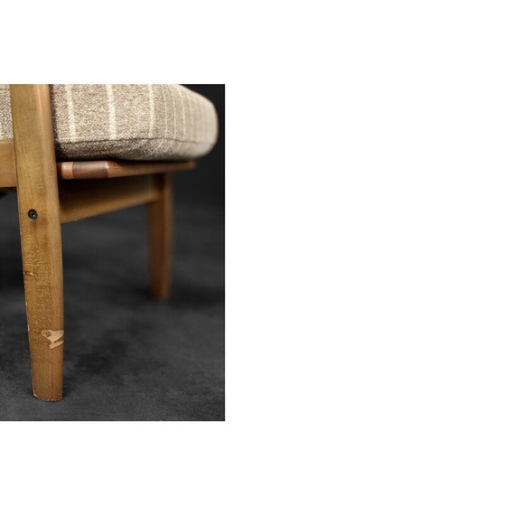 Image 1 of Fauteuil vintage danois en bois et tissu par Durup Polstermøbelfabrik, 1970