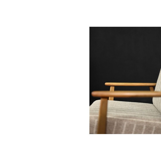 Image 1 of Fauteuil vintage danois en bois et tissu par Durup Polstermøbelfabrik, 1970