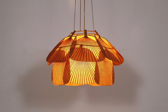 Image 1 of Lustre Ju-Yon, série Uchiwa par Ingo Maurer pour Design M, Allemagne 1973