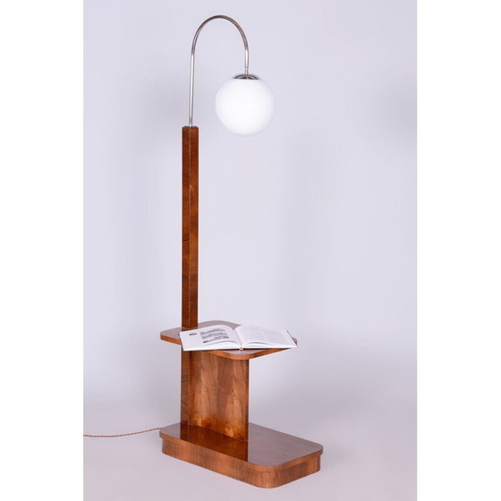 Image 1 of Lampadaire vintage Art Déco en noyer par J. Halabala pour UP Závody, Tchécoslovaquie 1920