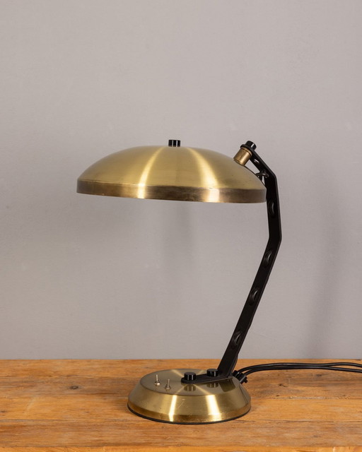 Lampe de table italienne en laiton, 1970