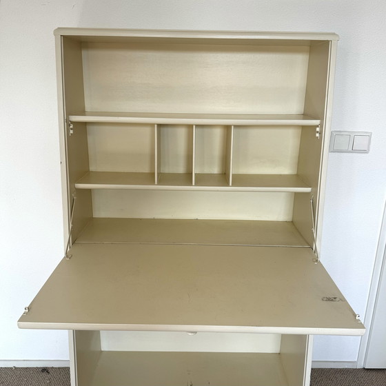 Image 1 of Sixties Secretaire White Wood