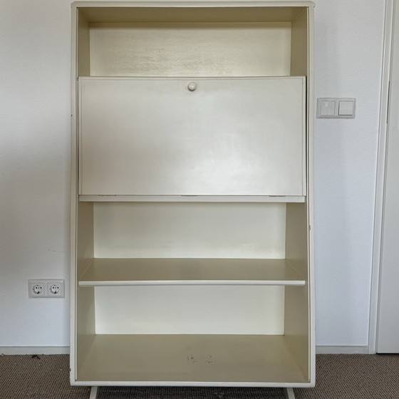 Image 1 of Sixties Secretaire White Wood