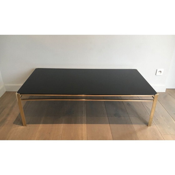 Image 1 of Table basse vintage en bronze et laiton, France 1970