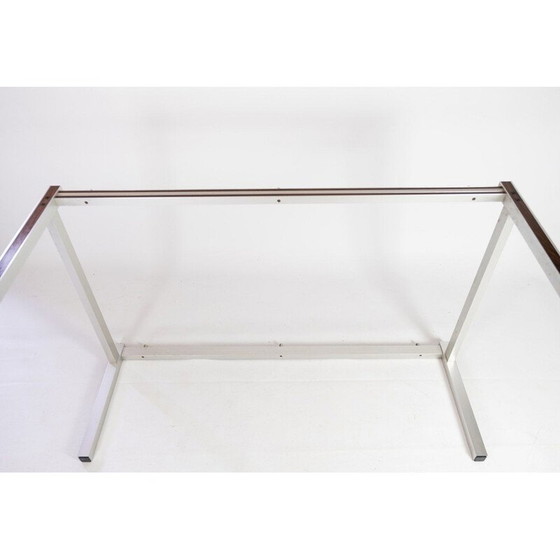 Image 1 of Table basse vintage avec plateau en ardoise noire et cadre en bois de rose, Danemark 1970.