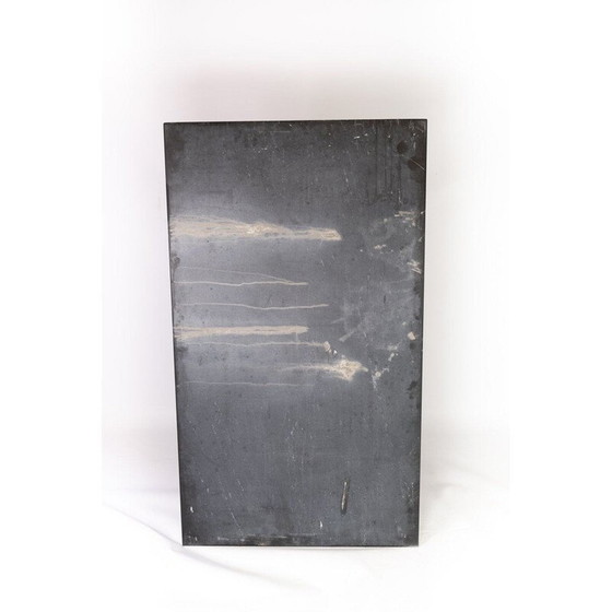 Image 1 of Table basse vintage avec plateau en ardoise noire et cadre en bois de rose, Danemark 1970.