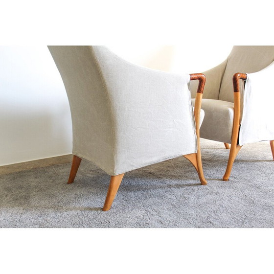Image 1 of Paire de fauteuils Progetti vintage par Umberto Asnago pour Giorgetti, Italie 1980