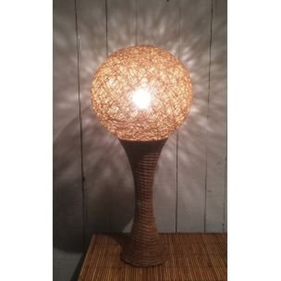 Image 1 of Lampe vintage en rotin, 1970