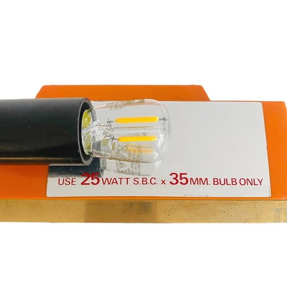 Image 1 of Réveil vintage Mid Century Metamec orangé avec lumière