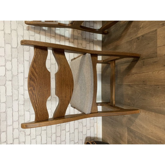 Image 1 of Ensemble de 3 chaises vintage par Guillerme et chambron, 1950