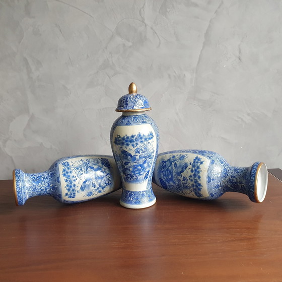 Image 1 of Vase japonais vintage 3 pièces