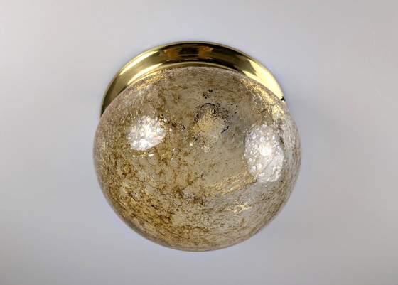 Image 1 of Plafonnier en verre de Murano à effet caramel, années 1960