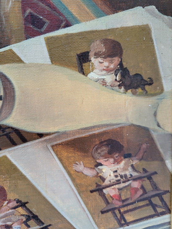 Image 1 of Poupée Assise Sur Un Album De Cpa Et Mode Illustré 