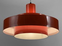 Lampe à pédale "Equator" en orange par Jo Hammerborg pour Fog & Mørup. Danemark 1960S