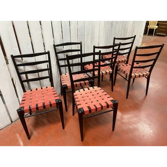 Image 1 of Ensemble de 6 chaises vintage par Cees Braakman pour Pastoe, Hollande 1960