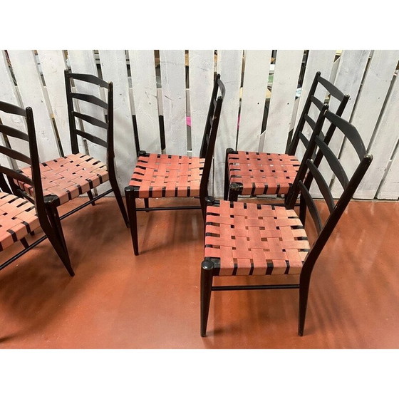 Image 1 of Ensemble de 6 chaises vintage par Cees Braakman pour Pastoe, Hollande 1960