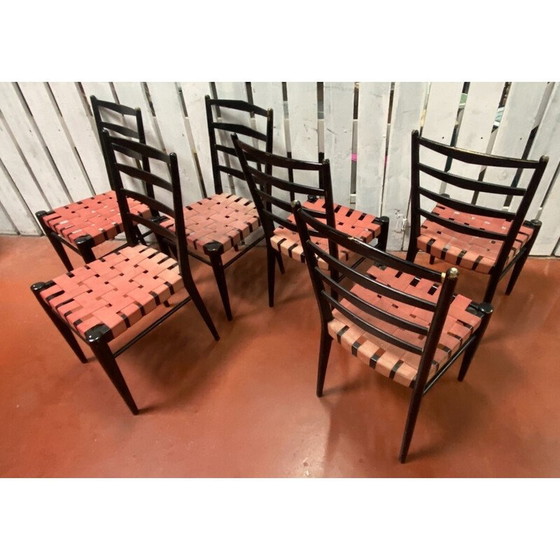 Image 1 of Ensemble de 6 chaises vintage par Cees Braakman pour Pastoe, Hollande 1960