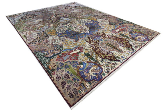 Image 1 of Tapis persan original noué à la main Kashmar Fein Paradise Design 389 X 296 cm Top Condition