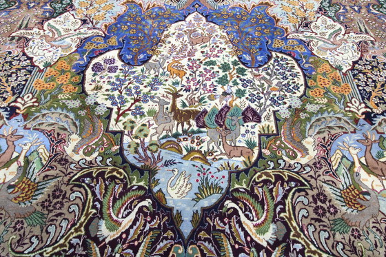 Image 1 of Tapis persan original noué à la main Kashmar Fein Paradise Design 389 X 296 cm Top Condition