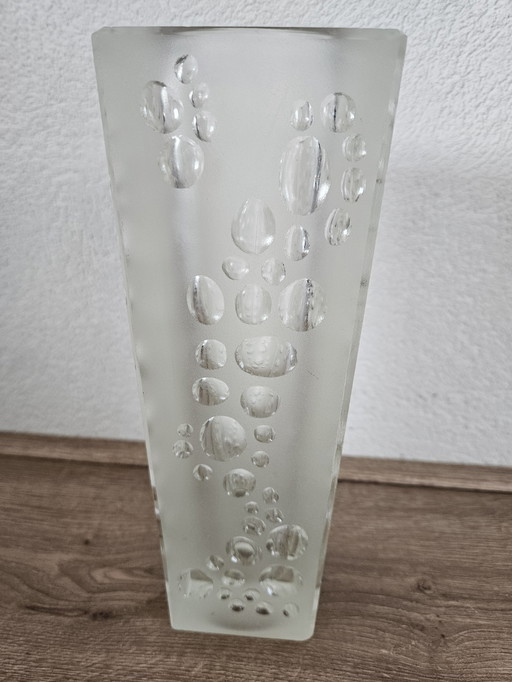 Vase en verre vintage Eryka Trzewik Drost - Zabkowice Glass Works 1971