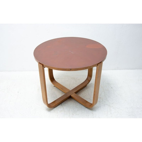 Image 1 of Table basse moderniste vintage en hêtre courbé "H-168" par Jindrich Halabala pour UP Závody, 1930