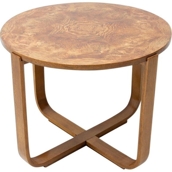 Image 1 of Table basse moderniste vintage en hêtre courbé "H-168" par Jindrich Halabala pour UP Závody, 1930