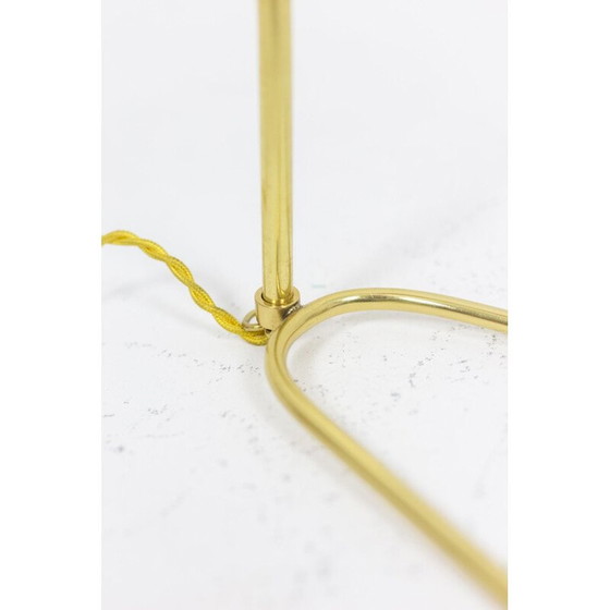 Image 1 of Lampe vintage en tôle perforée et laiton doré par Pierre Guariche, 1950