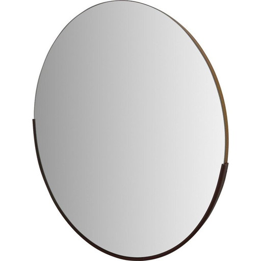 Miroir mural rond en plastique, Tchécoslovaquie 1970