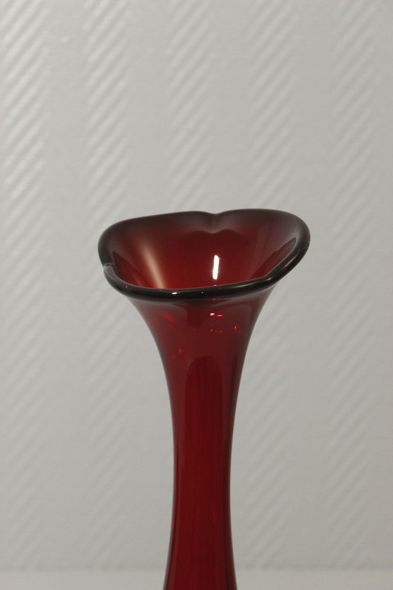 Image 1 of Vase Verre Vintage Aseda Sweden Design Scandinave 1970S