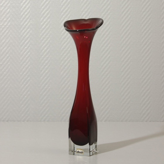 Image 1 of Vase Verre Vintage Aseda Sweden Design Scandinave 1970S