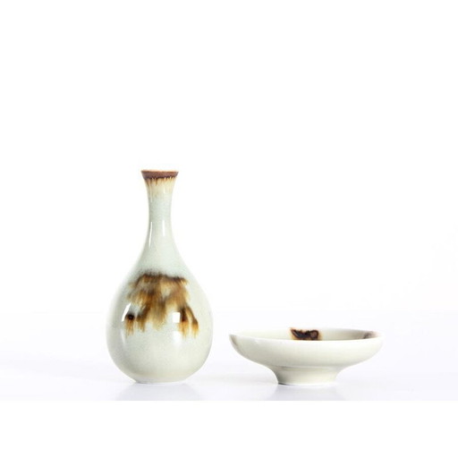 Vase et bol en céramique vintage de Rörstrand, 1960